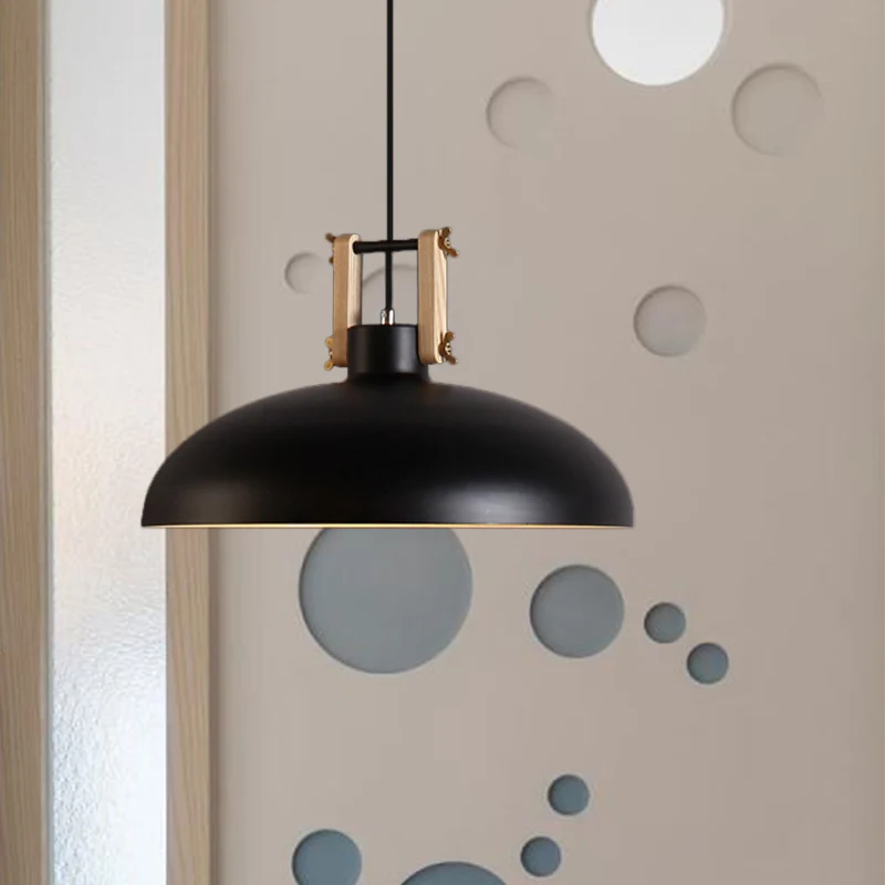 1-lichts hanglamp met komschaduw Metaal Modernisme-stijl Eetkamer-hanglamp zwart/groen Clearhalo