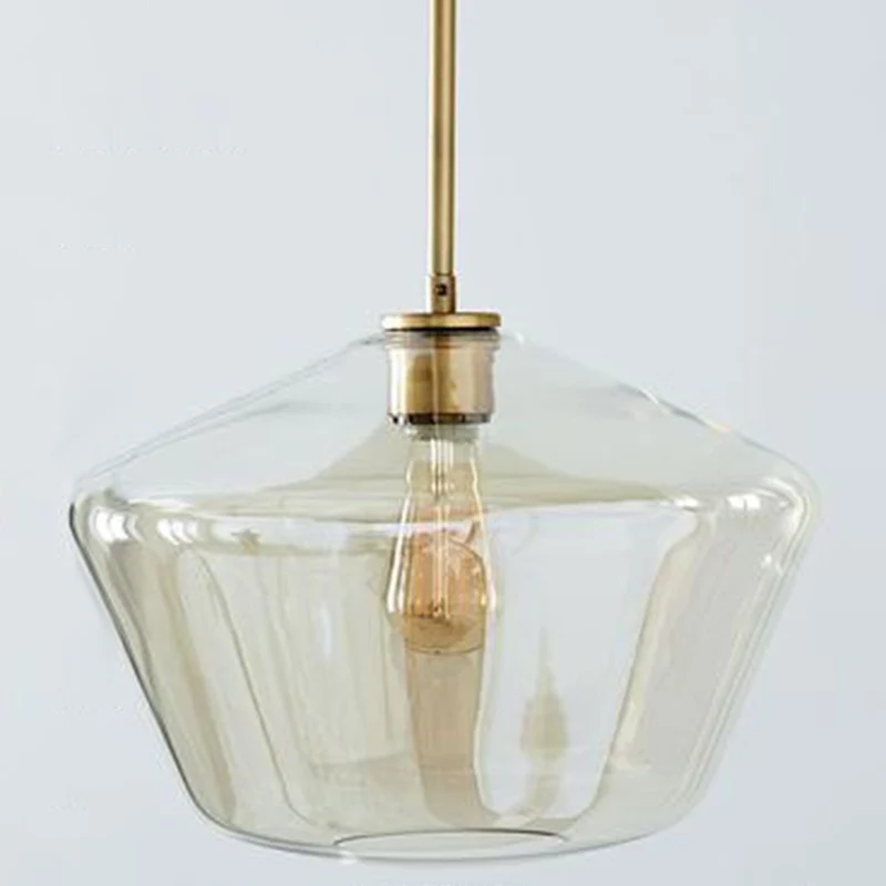 1-lichts hanglamp moderne minimalistische glazen kap eetkamer hanglamp Clearhalo