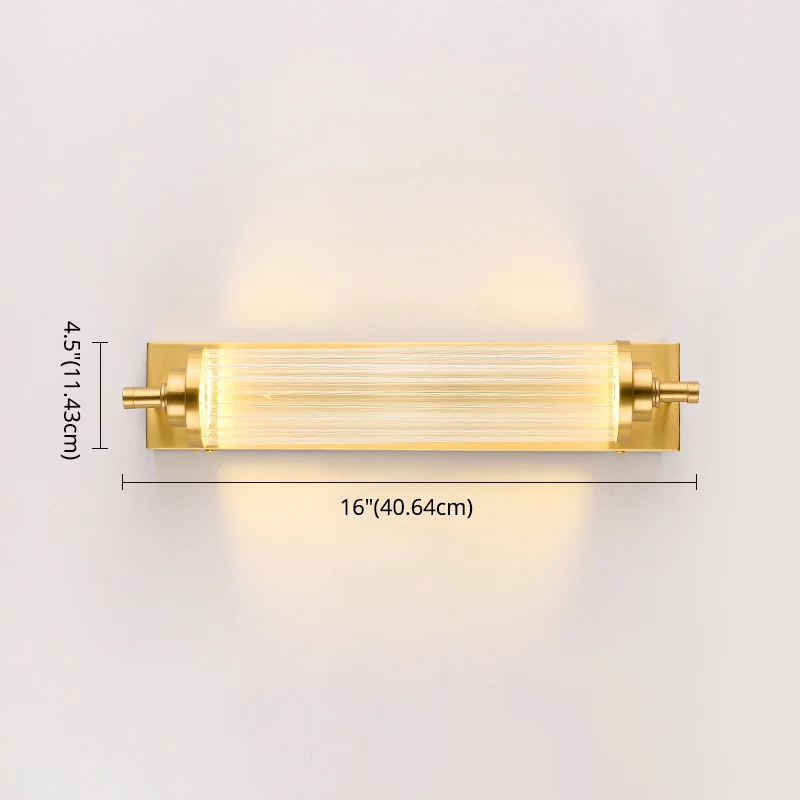1-lichts kristallen LED-ijdelheidskandelaar moderne metalen goudkleurige wandspiegel vooraan voor bad Clearhalo