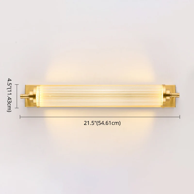 1-lichts kristallen LED-ijdelheidskandelaar moderne metalen goudkleurige wandspiegel vooraan voor bad Clearhalo