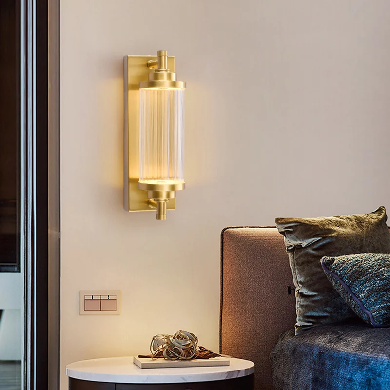 1-lichts kristallen LED-ijdelheidskandelaar moderne metalen goudkleurige wandspiegel vooraan voor bad Clearhalo