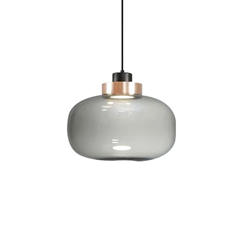 1-lichts Mason Jar hanglamp moderne handgeblazen glazen kap hanglamp Clearhalo
