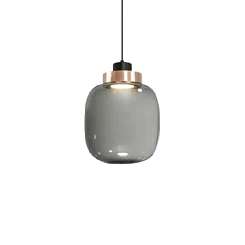 1-lichts Mason Jar hanglamp moderne handgeblazen glazen kap hanglamp Clearhalo