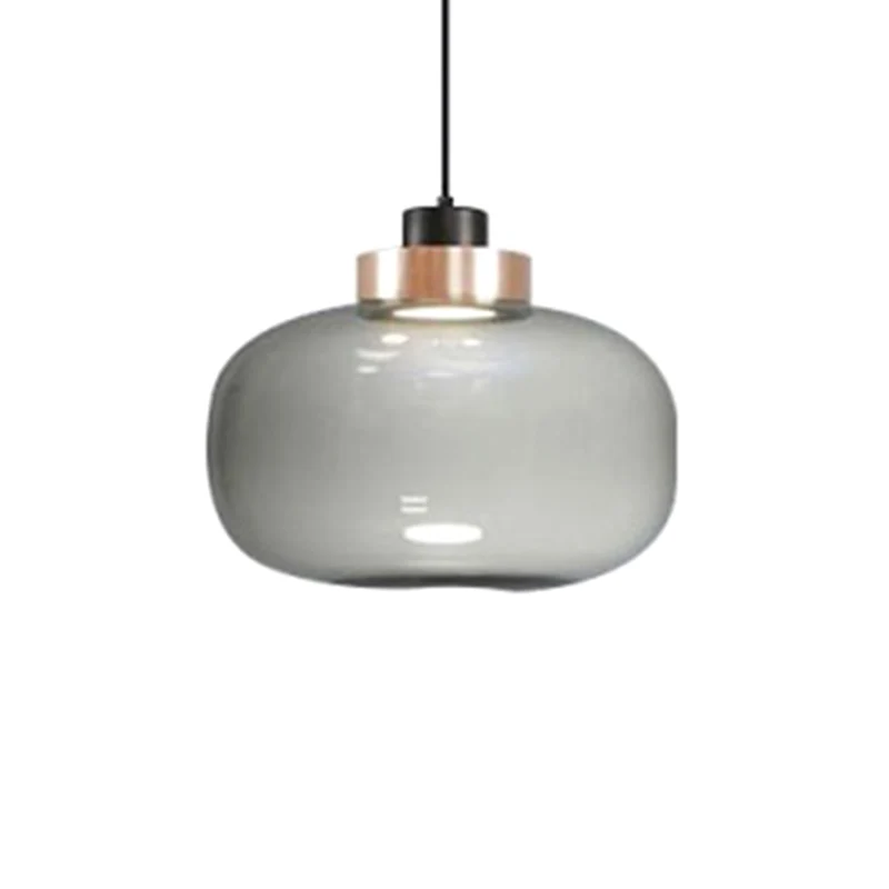 1-lichts Mason Jar hanglamp moderne handgeblazen glazen kap hanglamp Clearhalo