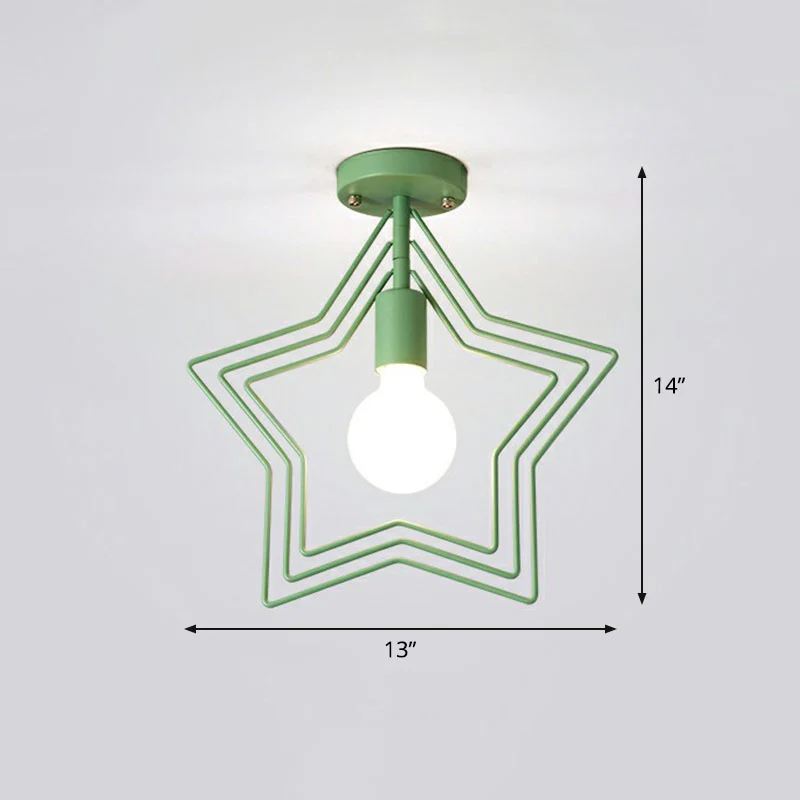 1-lichts semi-inbouwverlichting Retro-stijl geometrisch ijzeren inbouwarmatuur voor gang Clearhalo