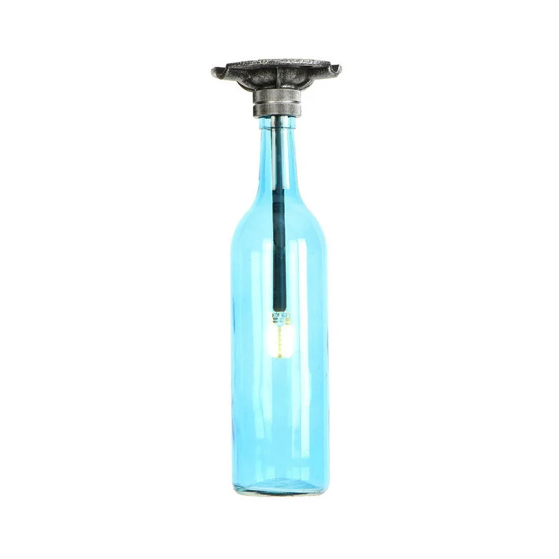 1-lichts semi-inbouwverlichting, rustiek, stijlvol flessenglas, plafondlamp bruin/blauw voor gang Clearhalo