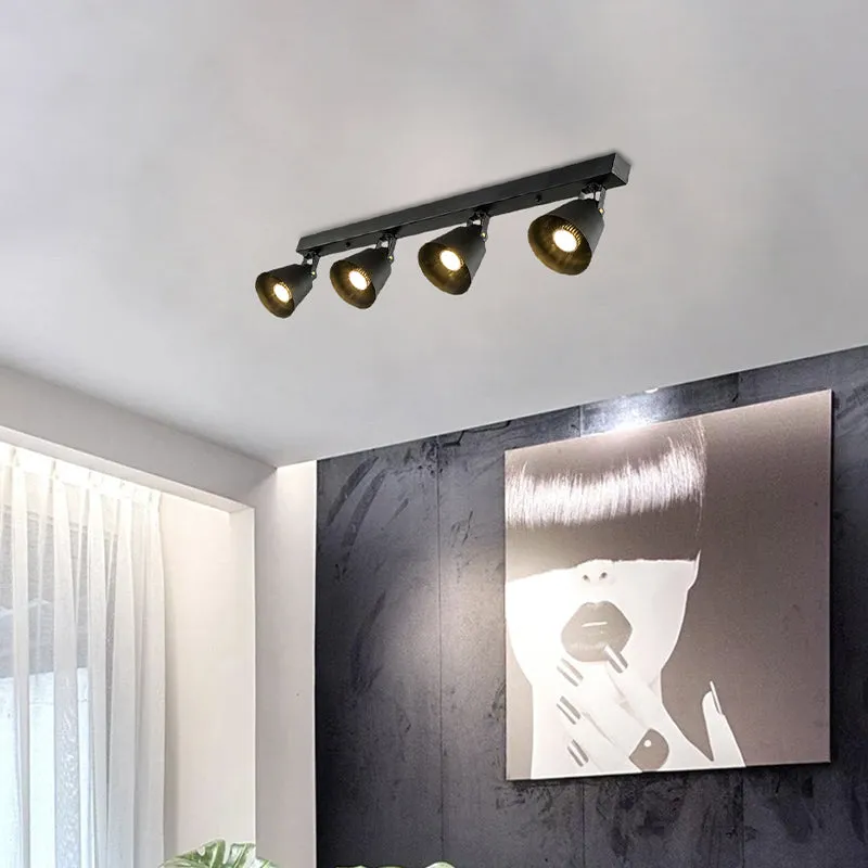 2/3/4 Lichten Emmer Plafondlamp Armatuur Loft Stijlvol Zwart/Wit Afwerking Metaal Draaibaar Semi Inbouw Verlichting Clearhalo