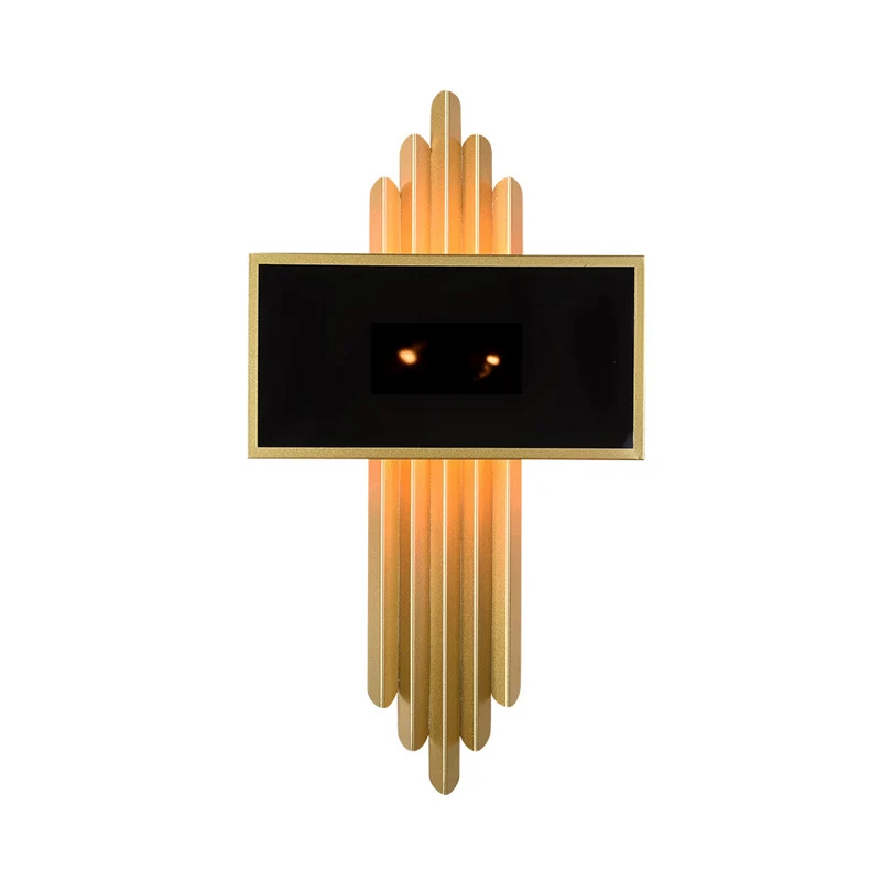 25,5 "/37,5" breed messing 1 licht schans licht rustieke stof rechthoek muur verlichtingsarmatuur voor woonkamer Clearhalo
