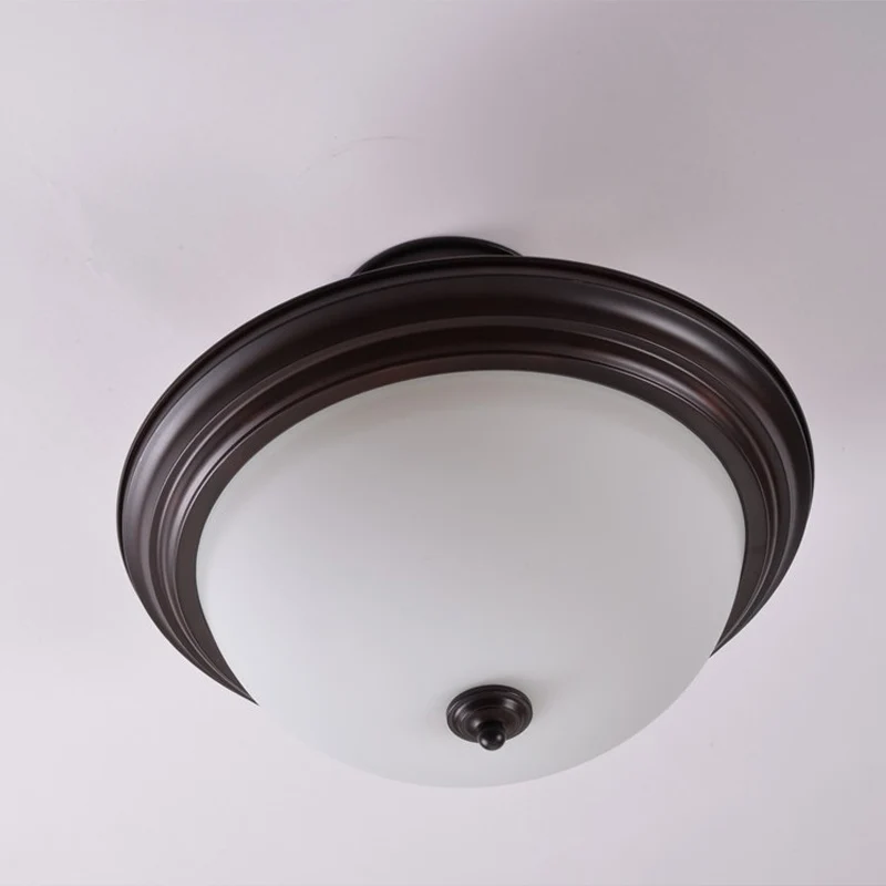2-lichts semi-gemonteerde verlichting landelijke woonkamer dicht bij plafondlamp met witte/amberkleurige glazen kap Clearhalo