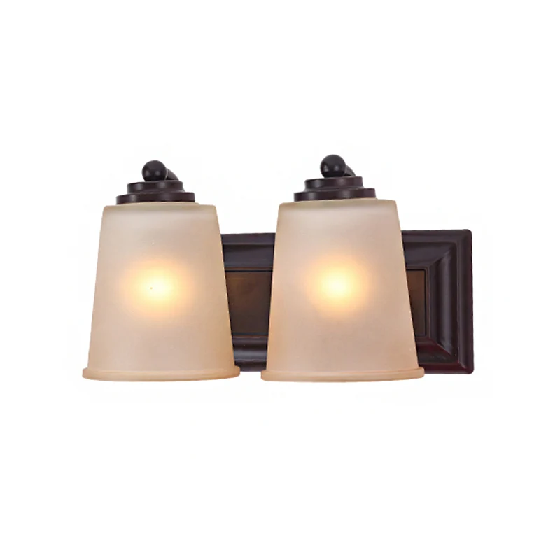 2-lichts taps toelopende wandlamp traditionalisme zwart matglazen wandkandelaar lichtarmatuur Clearhalo