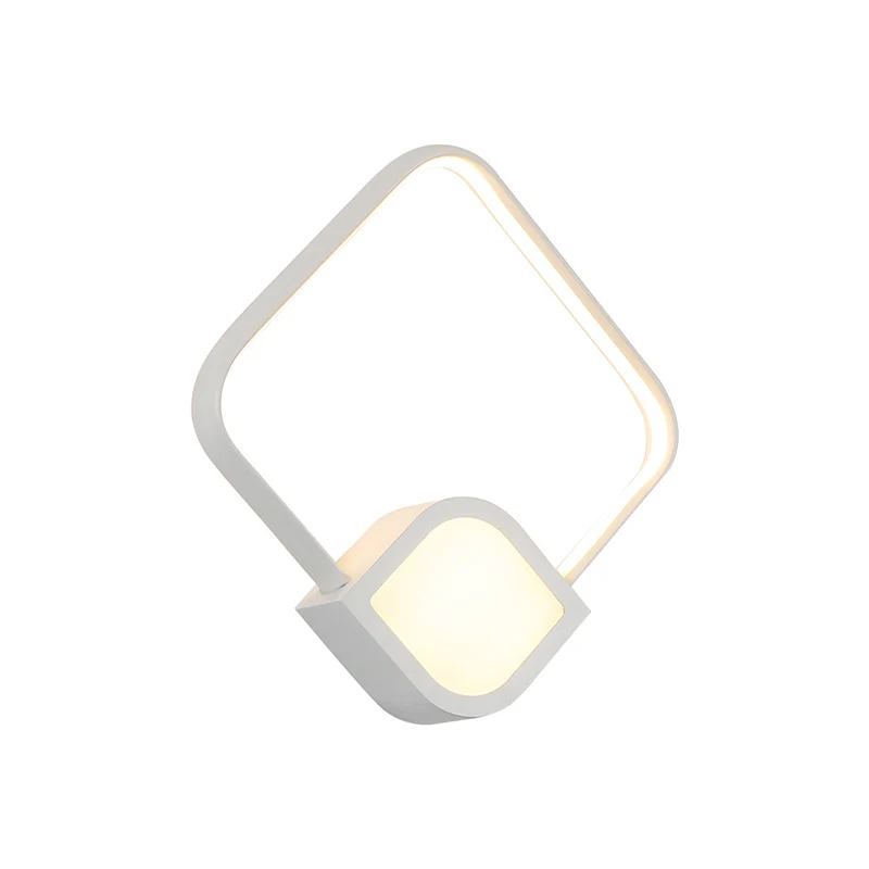 2-vierkante schanslamp, eigentijds acryl LED-witte wandverlichtingsarmatuur voor woonkamer Clearhalo