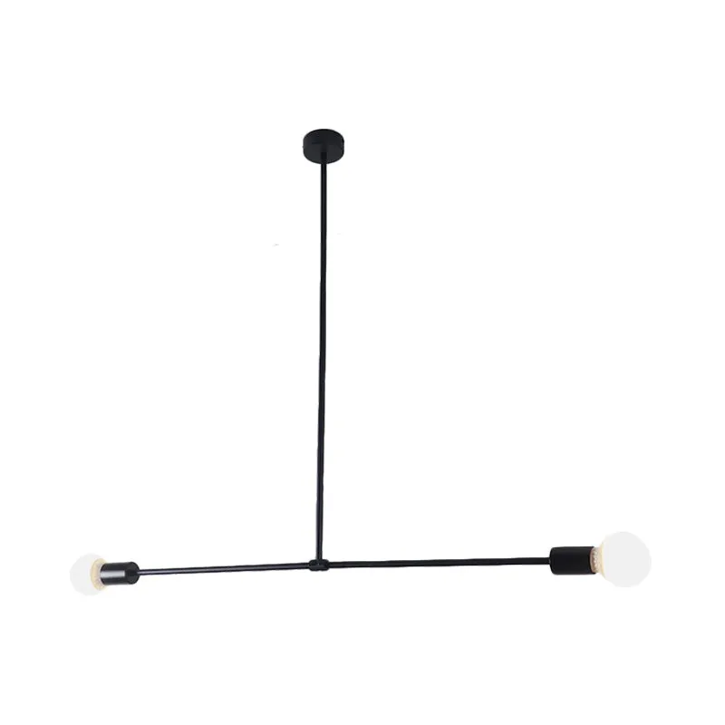 31,5"/39" W zichtbare kroonluchterlamp moderne stijl metaal 2-kops hangende binnenverlichting zwart/goud Clearhalo