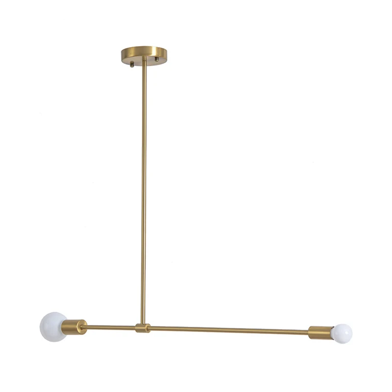 31,5"/39" W zichtbare kroonluchterlamp moderne stijl metaal 2-kops hangende binnenverlichting zwart/goud Clearhalo
