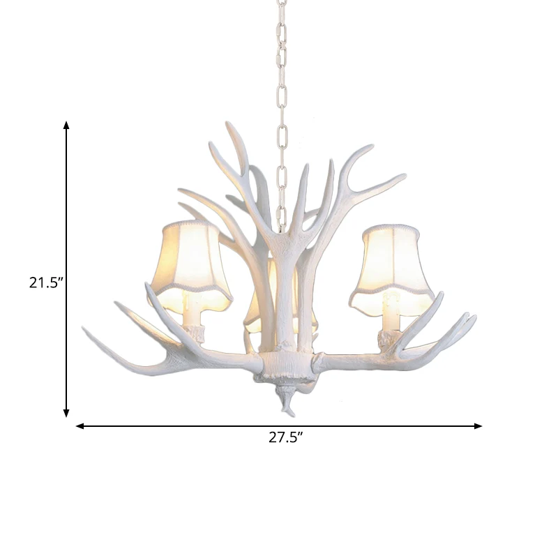 3/4/5 lampen kroonluchter verlichtingsarmatuur moderne kegel hars plafond hanglamp wit voor woonkamer Clearhalo