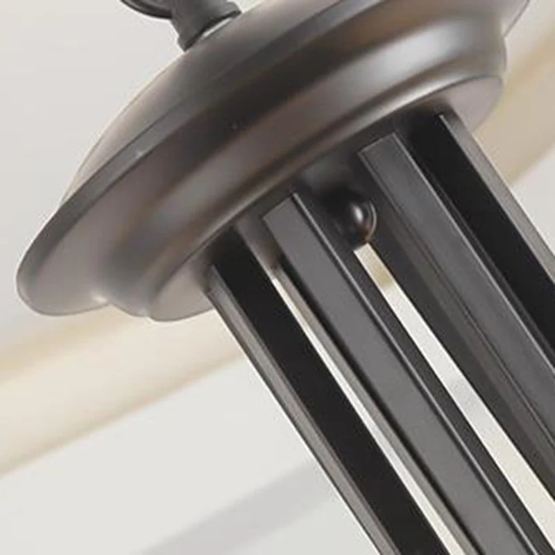 3/6/8 lichts uitlopende kroonluchter traditionele tinnen matglazen hanglamp voor woonkamer Clearhalo