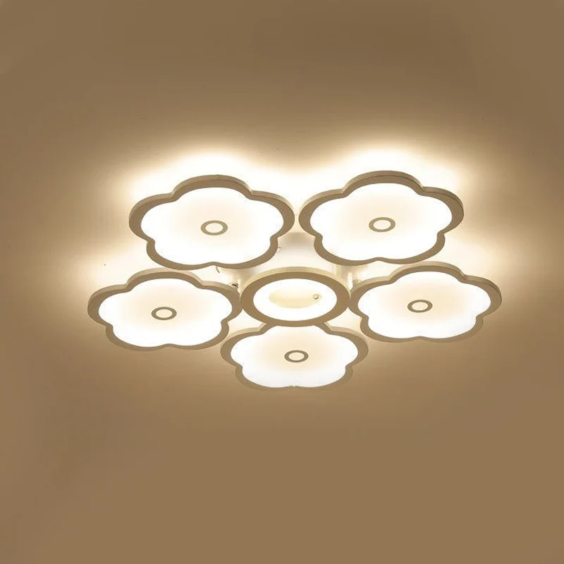 3/6/9 koppen Unieke bloemplafondarmatuur Moderne ijzeren acryl witte plafondlampen voor binnen Clearhalo