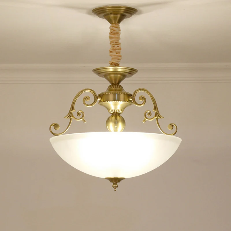 3-kops kroonluchter licht retro kom matglas hanger verlichtingsarmatuur goud Clearhalo