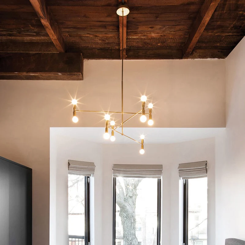 3-laags hangende kroonluchter moderne metalen 12-lichts gouden hanglampset voor slaapkamer Clearhalo