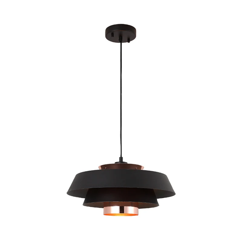 3-laags hanglamp, eigentijds metaal, 1 lamp, eetkamerplafondlamp zwart/wit Clearhalo