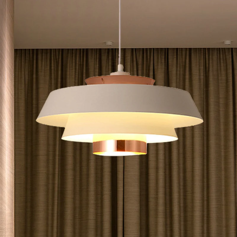 3-laags hanglamp, eigentijds metaal, 1 lamp, eetkamerplafondlamp zwart/wit Clearhalo