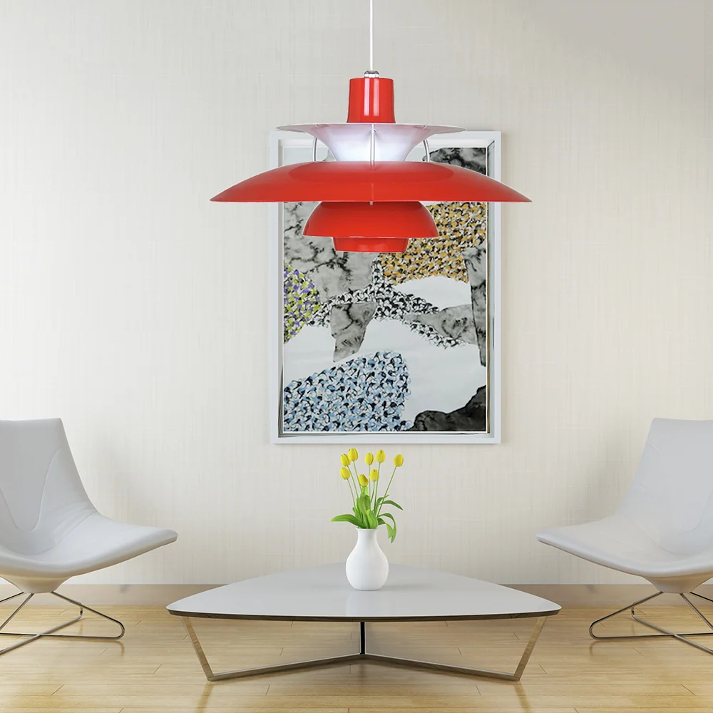 3-laags hanglamp met uitlopende kap Macaron-stijl aluminium 1 licht zwart/grijze hanglamp, 12"/16" breed Clearhalo