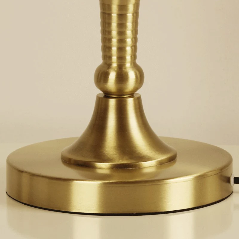 3-lamps matglazen tafellamp koloniale stijl messing kapvormig slaapkamernachtlampje Clearhalo