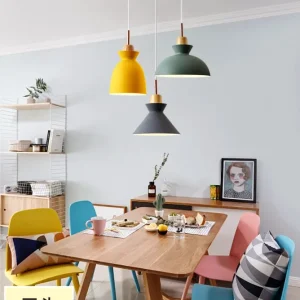 3-lichts hanglamp macaron-stijl aluminium kap Nordic Simplicity hanglamp meerdere kleuren voor eetkamer slaapkamer Clearhalo