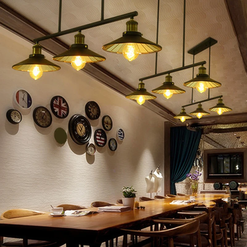 3-lichts metalen eiland hanglamp industriële zwarte kegel schaduw eilandlampen voor restaurant Clearhalo