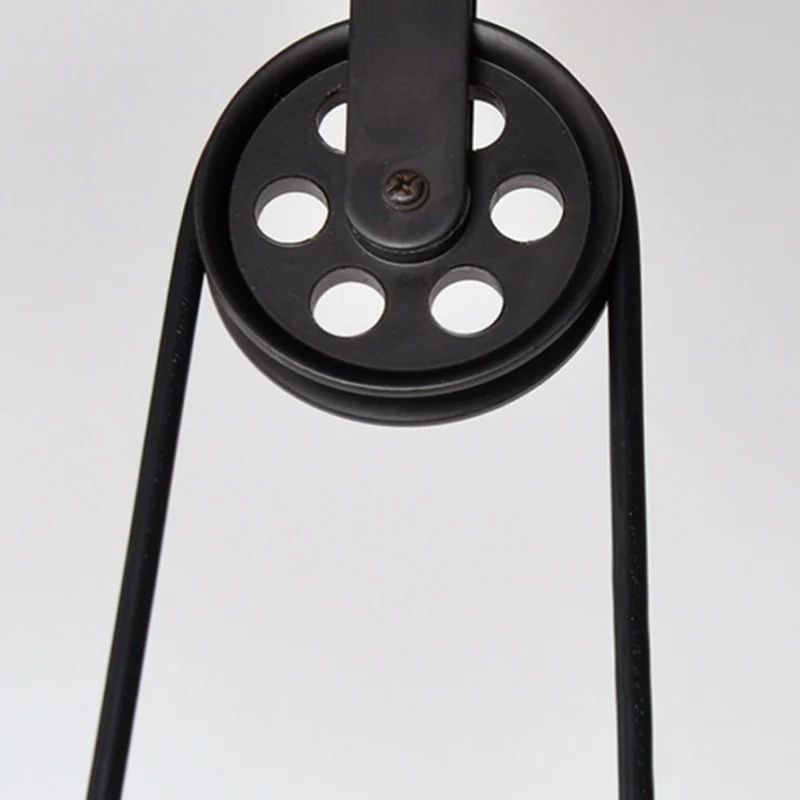 3-lichts metalen katrol eiland hanglamp industriële zwarte kegel schaduw eilandlampen Clearhalo
