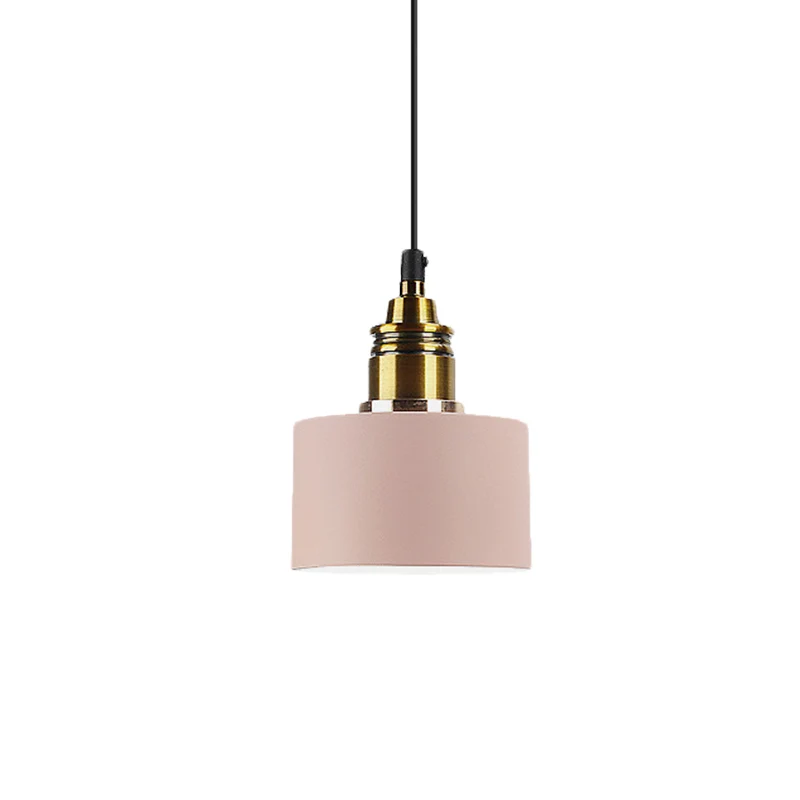 5"/12" brede ronde hanglamp Macaron Loft metalen hanglamp met messing fitting voor gang Clearhalo