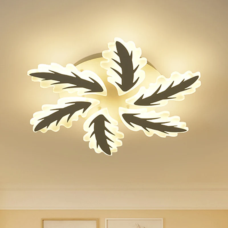 6/8/12 lichten woonkamer plafondlamp met windmolen acryl kap witte inbouwlamp warm / wit / natuurlijk licht Clearhalo