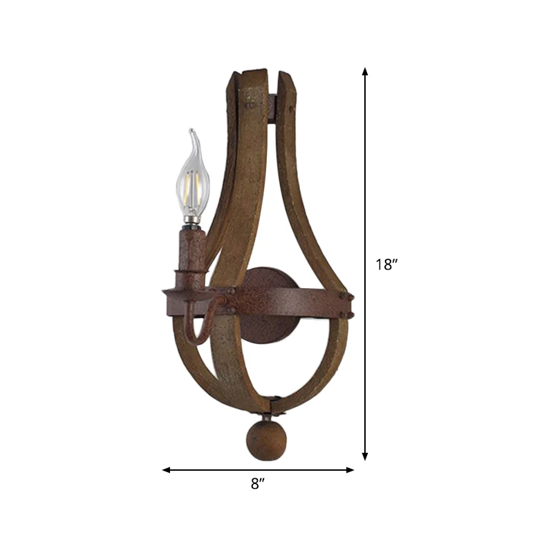 8"/11.5"/15" brede kaars metalen blaker licht land 1/2/3 lichten eetkamer muur verlichtingsarmatuur roest Clearhalo