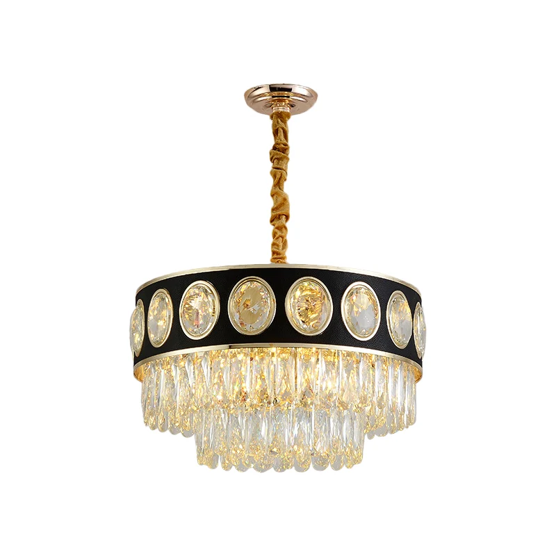 9/11 Heads Taper Hangende Lichtset Moderne Zwarte Afwerking Heldere Kristallen Druppels Kroonluchter, 19,5"/23,5" Breedte...