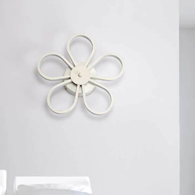 Acryl bloem wandgemonteerd licht modern wit LED schanslicht warm/wit licht voor eetkamer Clearhalo