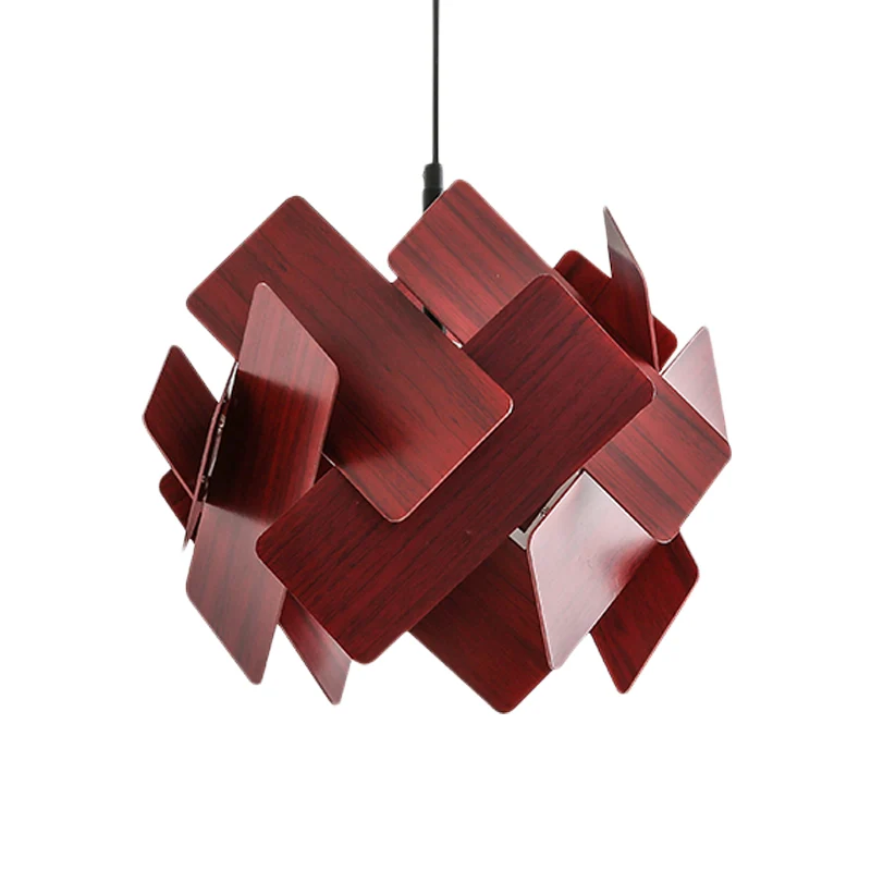 Acryl bloemvorm hanglamp moderne Scandinavische stijl 1 licht rood/blauw/licht hout hangend plafondlicht Clearhalo