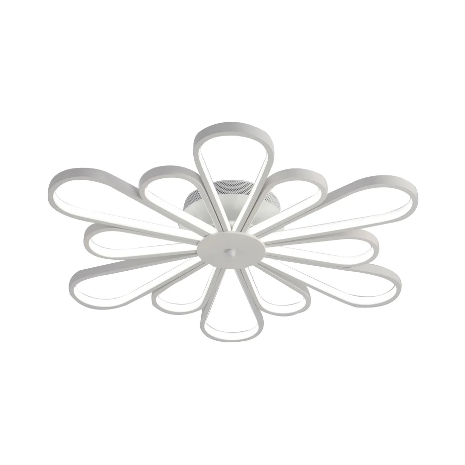 Acryl bloemvorm semi-inbouw modernistische multi-verlichting witte led semi-inbouw lichtarmatuur wit/warm licht Clearhalo
