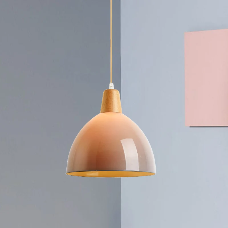 Acryl koepelvormige hangende plafondlamp modernistische 1-kops grijze druppel hanglamp voor nachtkastje Clearhalo
