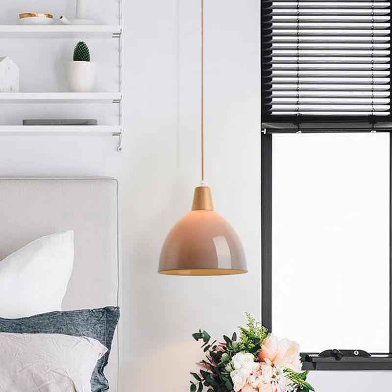 Acryl koepelvormige hangende plafondlamp modernistische 1-kops grijze druppel hanglamp voor nachtkastje Clearhalo