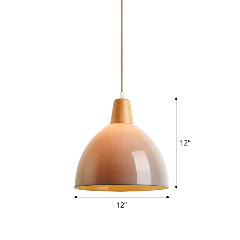 Acryl koepelvormige hangende plafondlamp modernistische 1-kops grijze druppel hanglamp voor nachtkastje Clearhalo