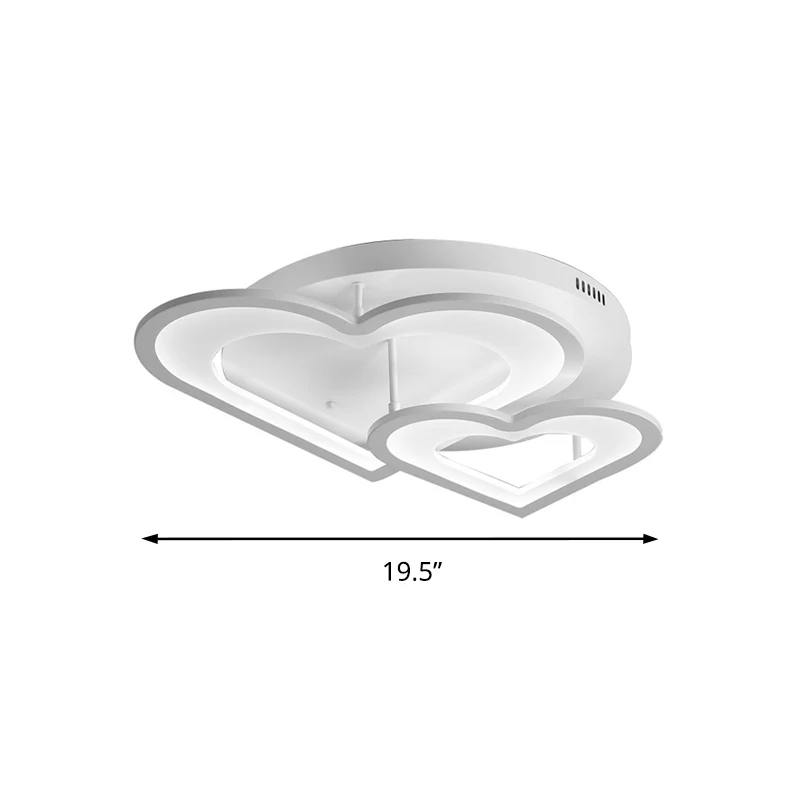 Acryl Liefdevol Hart Plafondlamp Eetkamer Hal Moderne LED-plafondmontagelamp wit Clearhalo