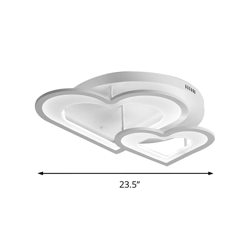 Acryl Liefdevol Hart Plafondlamp Eetkamer Hal Moderne LED-plafondmontagelamp wit Clearhalo
