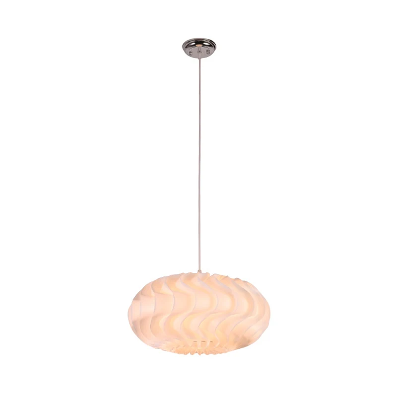 Acryl meringue hanglamp eenvoudige stijl 1 licht witte plafondhanger, 14"/16"/19,5" breed Clearhalo