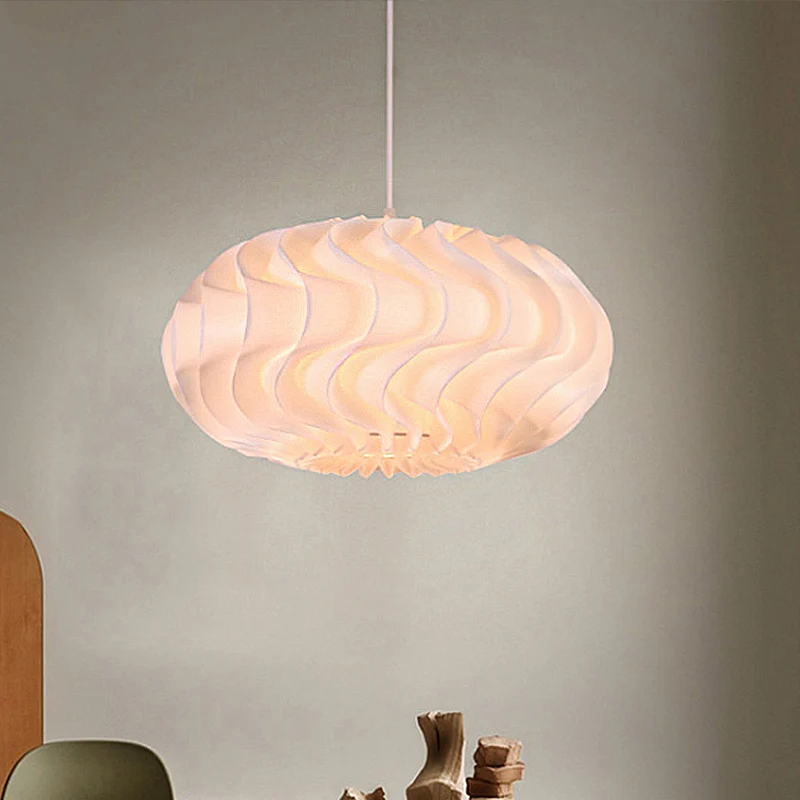 Acryl meringue hanglamp eenvoudige stijl 1 licht witte plafondhanger, 14"/16"/19,5" breed Clearhalo