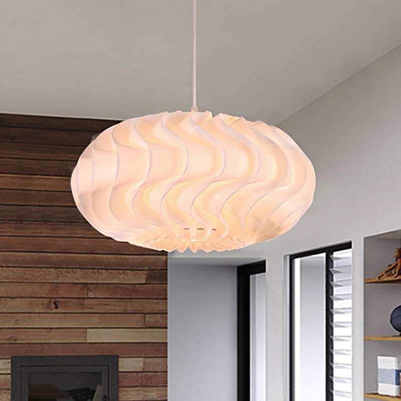 Acryl meringue hanglamp eenvoudige stijl 1 licht witte plafondhanger, 14"/16"/19,5" breed Clearhalo