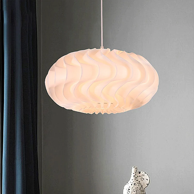Acryl meringue hanglamp eenvoudige stijl 1 licht witte plafondhanger, 14"/16"/19,5" breed Clearhalo