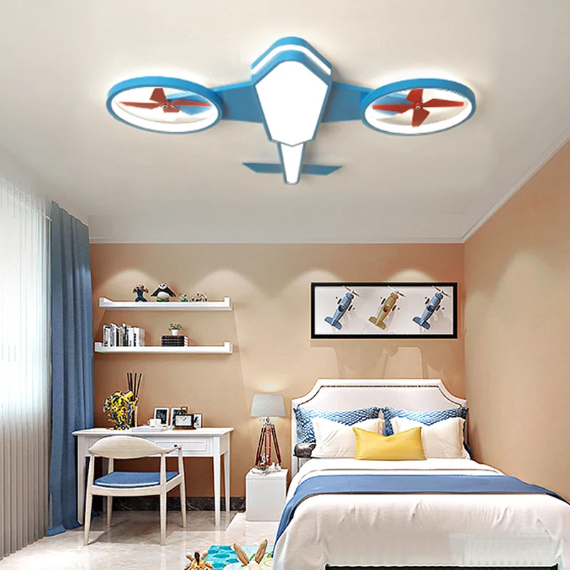 Acryl Propeller Vliegtuig Plafondlamp Themapark Winkel Cartoon LED Inbouwplafondlamp Clearhalo