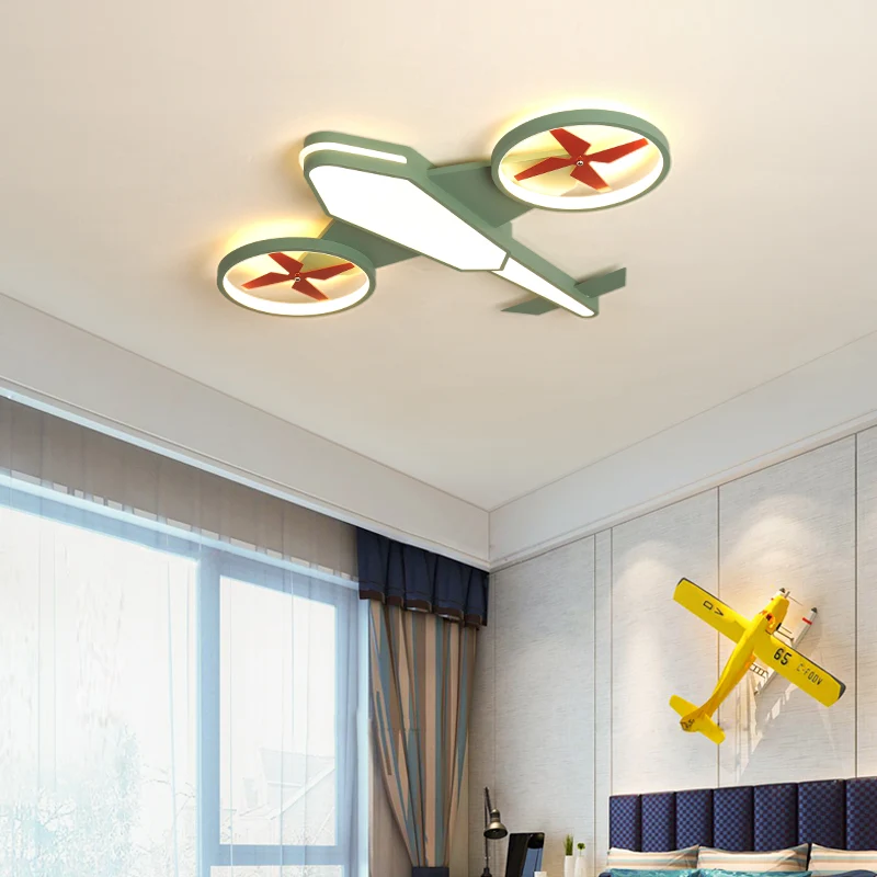 Acryl Propeller Vliegtuig Plafondlamp Themapark Winkel Cartoon LED Inbouwplafondlamp Clearhalo