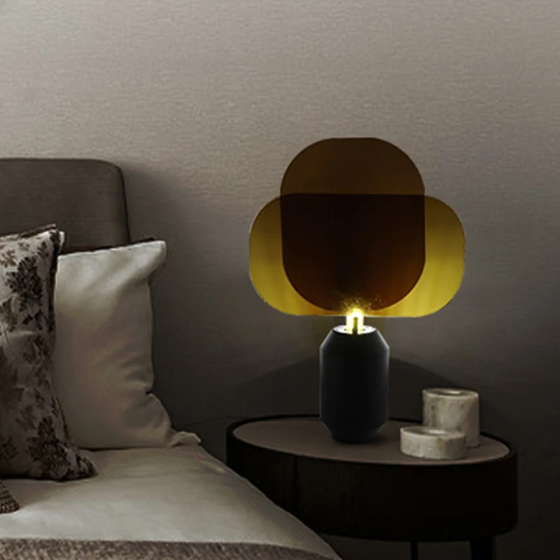 Acryl rechthoekig paneel nachtkastje licht modernisme LED zwarte tafellamp voor nachtkastje Clearhalo
