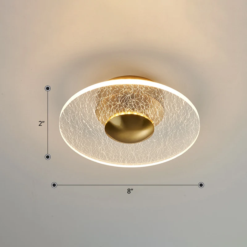 Acryl schijf semi-inbouwlamp postmoderne heldere LED-plafondlamp voor gang Clearhalo