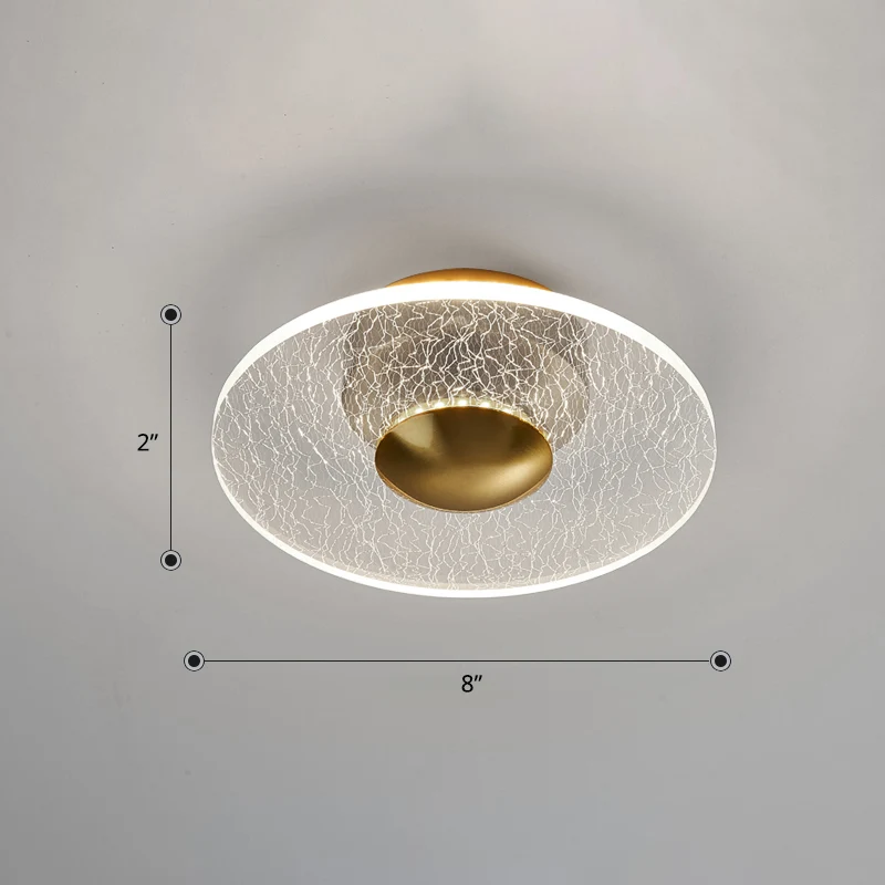 Acryl schijf semi-inbouwlamp postmoderne heldere LED-plafondlamp voor gang Clearhalo